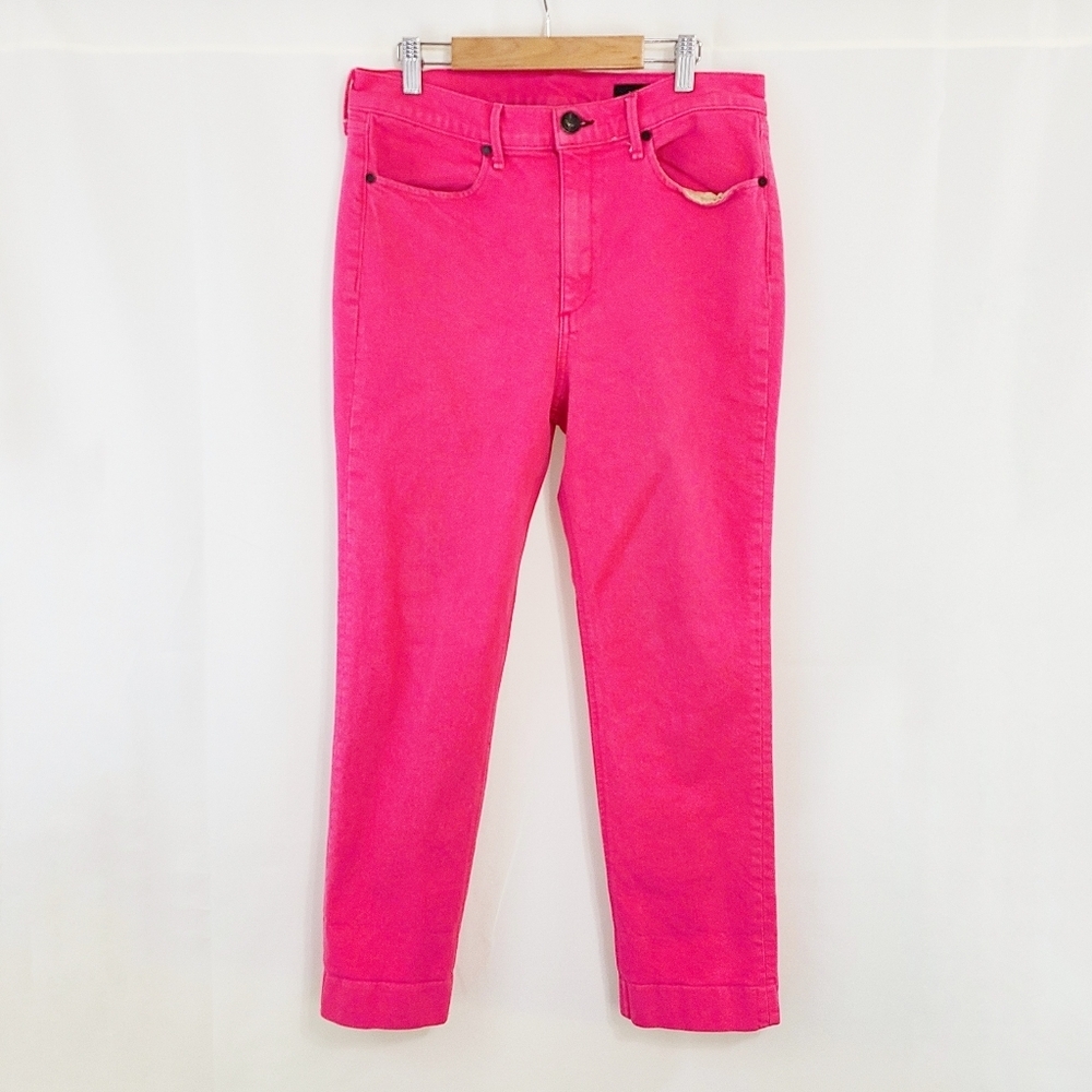 Rag & bone ankle cigarette jeans Bull Pink neon denim womens size 31 - Picture 3 of 7